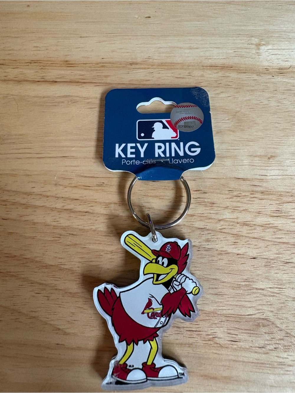 MLB St. Louis Cardinals Red Bird Baseball Key Ring
